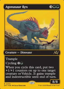 Agonasaur Rex- Aetherdrift First-Place Box Topper Foil MTG-NM - Image 1