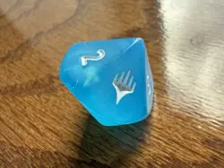 Magic the Gathering Final Fantasy Crystal Blue Die D10 Promo - Image 2