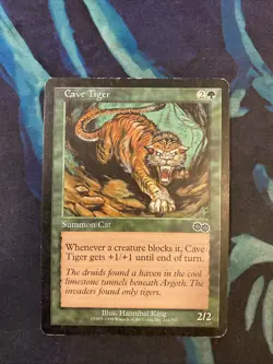MTG Magic the Gathering Cave Tiger (241/356) Urza's Saga LP - Image 1