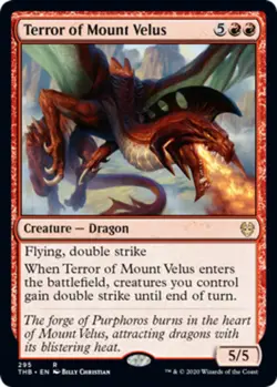 NM-Mint, English MTG Regular Terror of Mount Velus - Theme Booster Exclusive The - Image 1