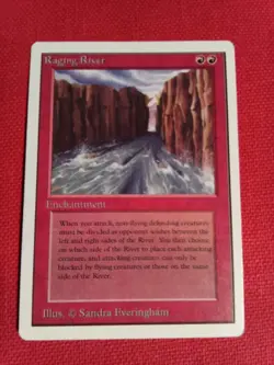 Magic the Gathering Unlimited RAGING RIVER VLP/EX Rare 1993 VINTAGE ! - Image 1