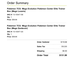 Pokemon TCG Mega Evolution Pokemon Center ETBs Set Lucario & Gardevoir Presale - Image 4