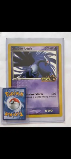 Pokemon XD Gales of Darkness Shadow Lugia Jumbo Promo Card 2005 - Image 2
