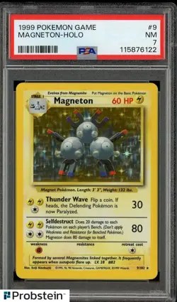1999 Pokemon Game #9 Magneton Holo PSA 7 NM - Image 1