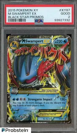 2015 Pokemon MM Swampert Ex #XY87 Black Star Promos PSA 2 GD - Image 1