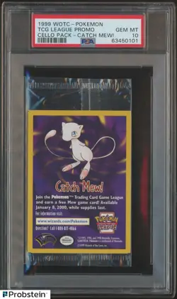 1999 Pokemon WOTC Pokemon Cello Pack Catch Mew! PSA 10 GEM MINT #4 - Image 1