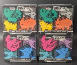 Lot of (4) Pokemon TCG: Sword & Shield Evolving Skies Elite Trainer Box Sealed - Image 1