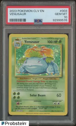 2023 Pokemon CLV EN Venusaur #003 PSA 10 GEM MINT - Image 1