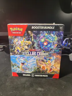 Pokemon Stellar Crown Factory Sealed Booster Bundle Box (6 Packs) - Image 1