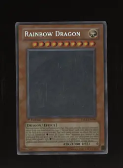 2007 YUGIOH 1ST ED TAEV-EN006 RAINBOW DRAGON GHOST RARE - Image 1