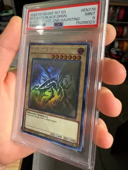 Yu-Gi-Oh! PSA 9 Red-Eyes Black Dragon GFP2-EN176 Ghost Rare 1st Edition Mint - Image 1