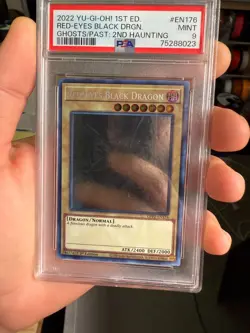 Yu-Gi-Oh! PSA 9 Red-Eyes Black Dragon GFP2-EN176 Ghost Rare 1st Edition Mint - Image 2