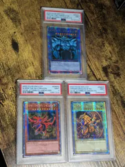 Yugioh God Card Set Obelisk/Slifer/Ra LC01-EN001/2/3 PSA 9 MINT QCSR - Image 2