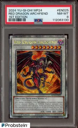 2024 Yu-Gi-Oh! MP24 1st Edition #EN025 Red Dragon Archfiend PSA 8 - Image 1