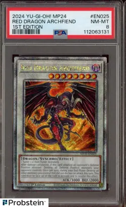 2024 Yu-Gi-Oh! MP24 1st Edition #EN025 Red Dragon Archfiend PSA 8 NM-MT - Image 1