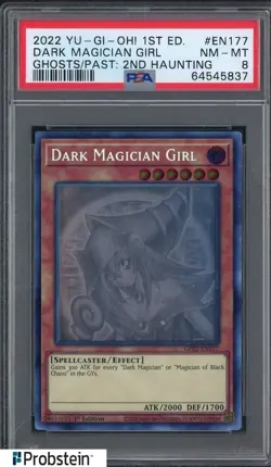 2022 Yu-Gi-Oh! 1st Ed 2nd Haunting #EN177 Dark Magician Girl PSA 8 NM-MT - Image 1