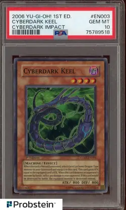 2006 Yu-Gi-Oh! 1st Ed Cyberdark Impact #EN003 Cyberdark Keel PSA 10 GEM MINT - Image 1