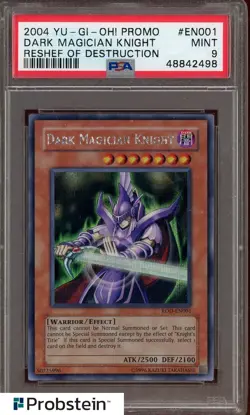 2004 Yu-Gi-Oh! Promo Reshef of Destruction #EN001 Dark Magician Knight PSA 9 - Image 1