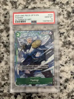 One Piece CCG Tashigi OP10-032 Royal Blood Parallel Super Rare Holo Card - Image 1