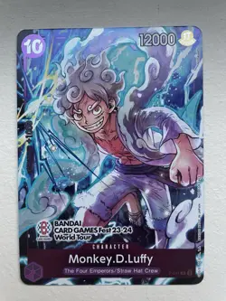 One Piece TCG Monkey D Luffy P-041 Bandai Card Game Fest 23-24 World Tour Promo - Image 1