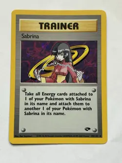 Pokemon TCG WOTC Sabrina Trainer Gym Challenge Holo Card 20/132 - Image 1