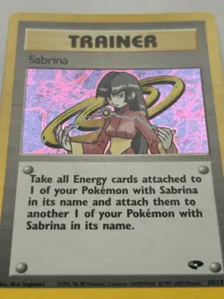 Pokemon TCG WOTC Sabrina Trainer Gym Challenge Holo Card 20/132 - Image 2
