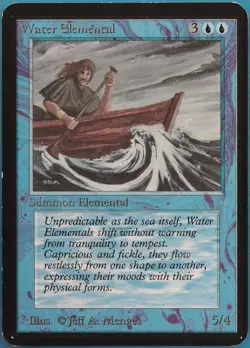 Water Elemental Alpha NM Blue Uncommon MAGIC MTG CARD (ID# 342403) ABUGames - Image 1