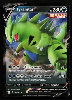 Tyranitar V 097/163 Ultra Rare Battle Styles Pokemon Card - Image 1