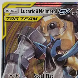 Lucario & Melmetal GX 120/214 SM Unbroken Bonds Ultra Rare Holo Card **READ - Image 3