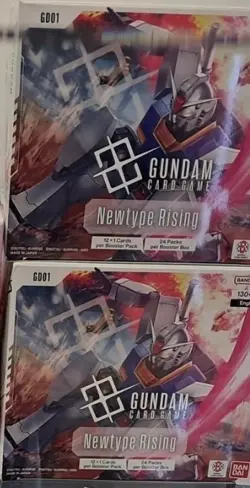 Set of Two Bandai’s Gundam Card Game GD01 Booster Box English Newtype Rising - Image 1