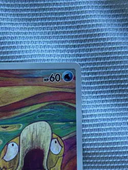 Munch The Scream Psyduck 286/SM-P PROMO Pokemon Card Japanese US Seller LP - Image 3