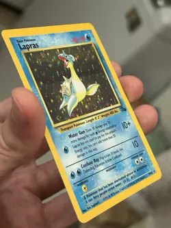 1999 Pokemon TCG Lapras Fossil 10/62 Holo Unlimited Rare Vintage Card NEAR MINT - Image 4