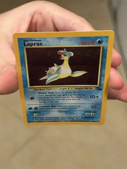 1999 Pokemon TCG Lapras Fossil 10/62 Holo Unlimited Rare Vintage Card NEAR MINT - Image 5