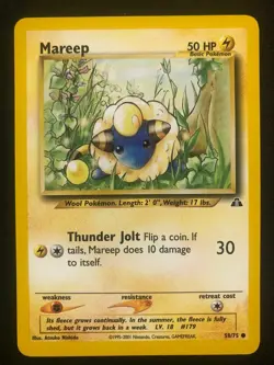 Pokemon 58/75 Mareep Neo Discovery Common NM - Image 1