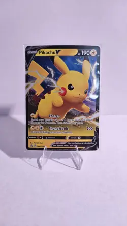 Pokemon TCG Sword & Shield Black Star Promo Pikachu V Promo SWSH061 MP/HP - Image 1