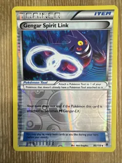 Pokemon TCG Phantom Forces Gengar Spirit Link 95/119 Reverse Holo NM/VLP - Image 1