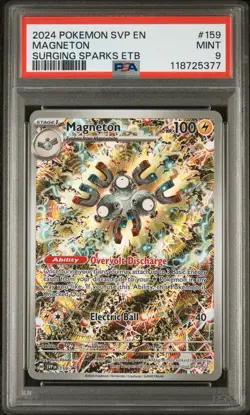 2024 POKEMON SVP EN-SV BLACK STAR PROMO | SURGING SPARKS | MAGNETON 159-PSA 9 - Image 1