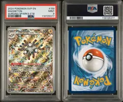 2024 POKEMON SVP EN-SV BLACK STAR PROMO | SURGING SPARKS | MAGNETON 159-PSA 9 - Image 3