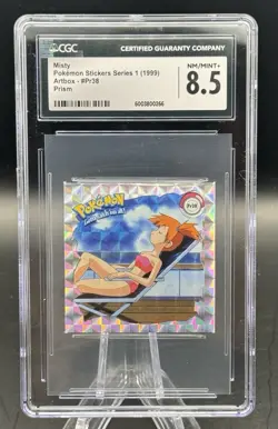 1999 Pokemon Stickers Misty #PR38 Series 1 Bonus Prism Sticker CGC 8.5 - Image 1