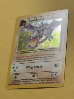 NM Aerodactyl 1/62- Fossil Set WOTC Unlimited Rare HOLO Pokemon TCG NOT PLAYED - Image 3