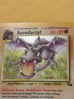 NM Aerodactyl 1/62- Fossil Set WOTC Unlimited Rare HOLO Pokemon TCG NOT PLAYED - Image 5