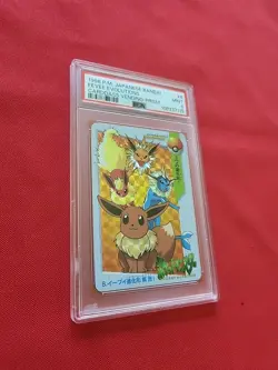 Pokemon: Eevee Evolutions PRISM Bandai Carddass Anime 1998 Japanese - PSA 9 MINT - Image 5