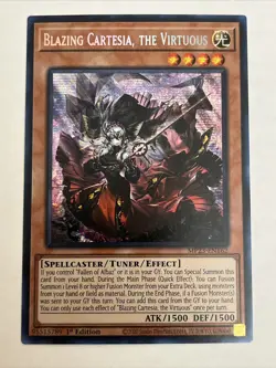 Yugioh Blazing Cartesia The Virtuous MP23 Secret Rare NM 1st Edition - Image 1
