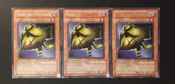 Yu-Gi-Oh! 3x Maske der Finsternis, MRD-G014, Rare, 2. Auflage, Deutsch, EX/GD/PL - Image 1