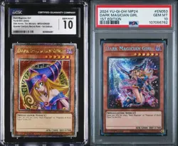Yugioh Dark Magician Girl 1st MP24-EN053 and MP24-EN009 DUO Set CGC PSA 10 GEM - Image 1