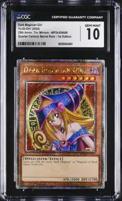 Yugioh Dark Magician Girl 1st MP24-EN053 and MP24-EN009 DUO Set CGC PSA 10 GEM - Image 2