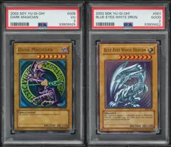Yugioh Blue Eyes White Dragon + Dark Magican Start Deck Kaiba Yugi Set PSA Duo - Image 1