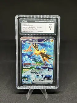 2023 Pokemon Scarlet & Violet 151 Zapdos EX Special Illustration Rare CGC 9 - Image 1