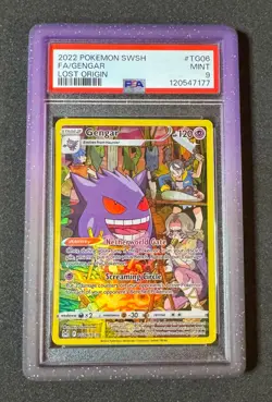 2022 POKEMON GENGAR TG06 SWORD & SHIELD LOST ORIGIN FULL ART/ PSA 9 - MINT 01 - Image 1