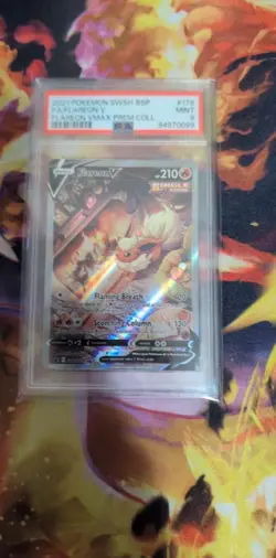 Pokemon Flareon V SWSH179 Alt Full Art Sword & Shield Black Star Promo PSA 9 - Image 1